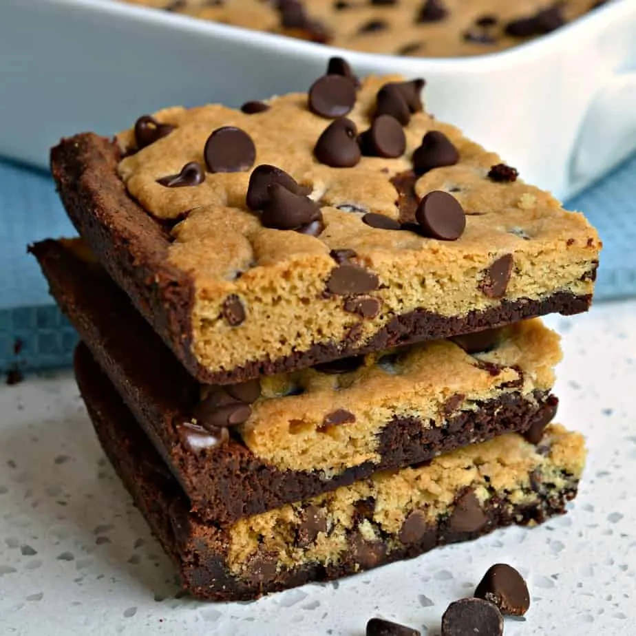Brookies are a brownie chocolate chip cookie match made in heaven. 