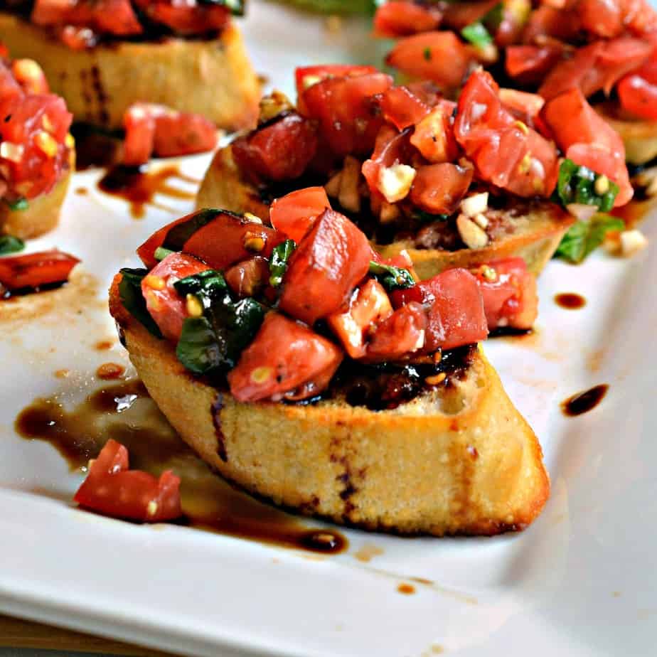 Easy Bruschetta with Balsamic Glaze | Small Town Woman