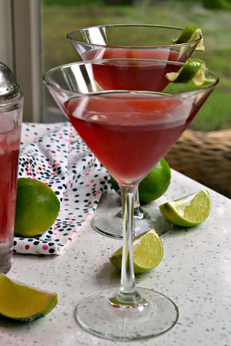 This gorgeous and tasty Cosmopolitan Drink is one of my favorite cocktails.