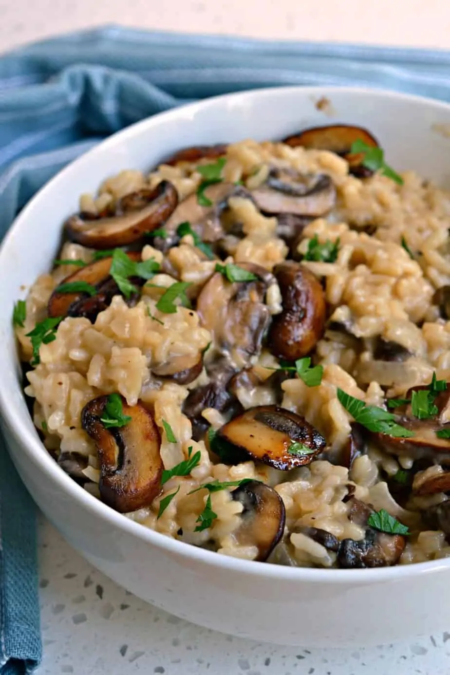 Cook this creamy and luscious Mushroom Risotto made just a like a five star restaurant.