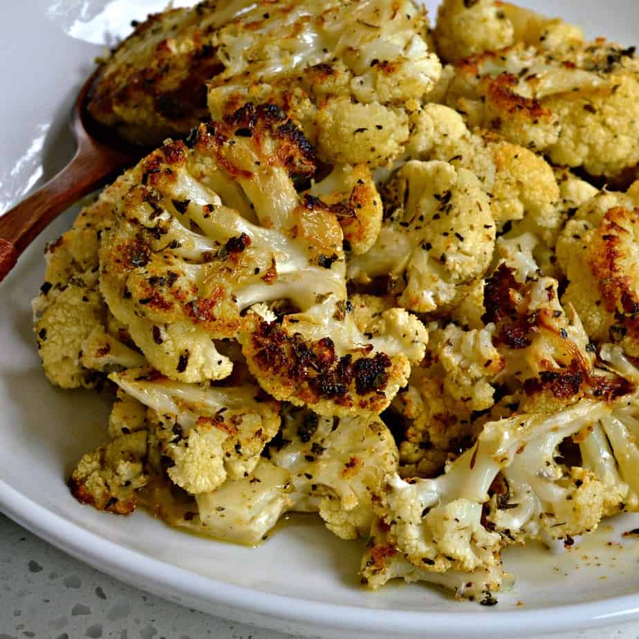 Roasted Cauliflower comes together so quickly and is heart healthy with olive oil, herbs and spices. 