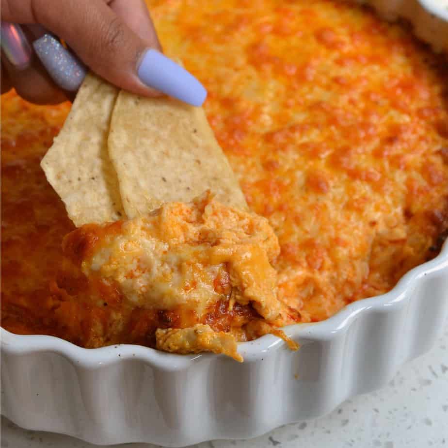 Franks Buffalo Chicken Dip is perfect for game day and movie night. 