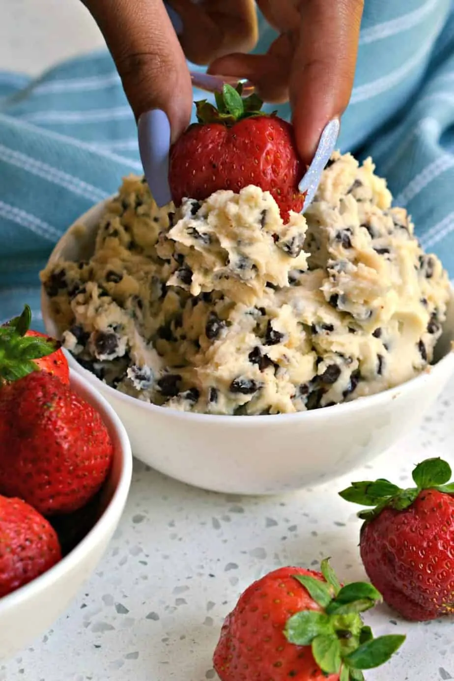 Serve Cookie Dough Dip with pretzels for a sweet and salty combo or with fresh fruit for a colorful display.