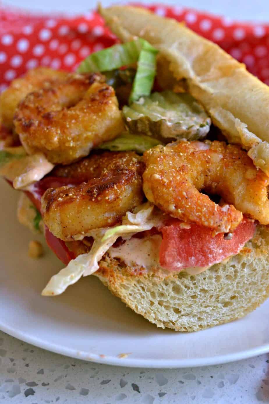 Shrimp Po Boy with an Easy Sassy Remoulade Sauce