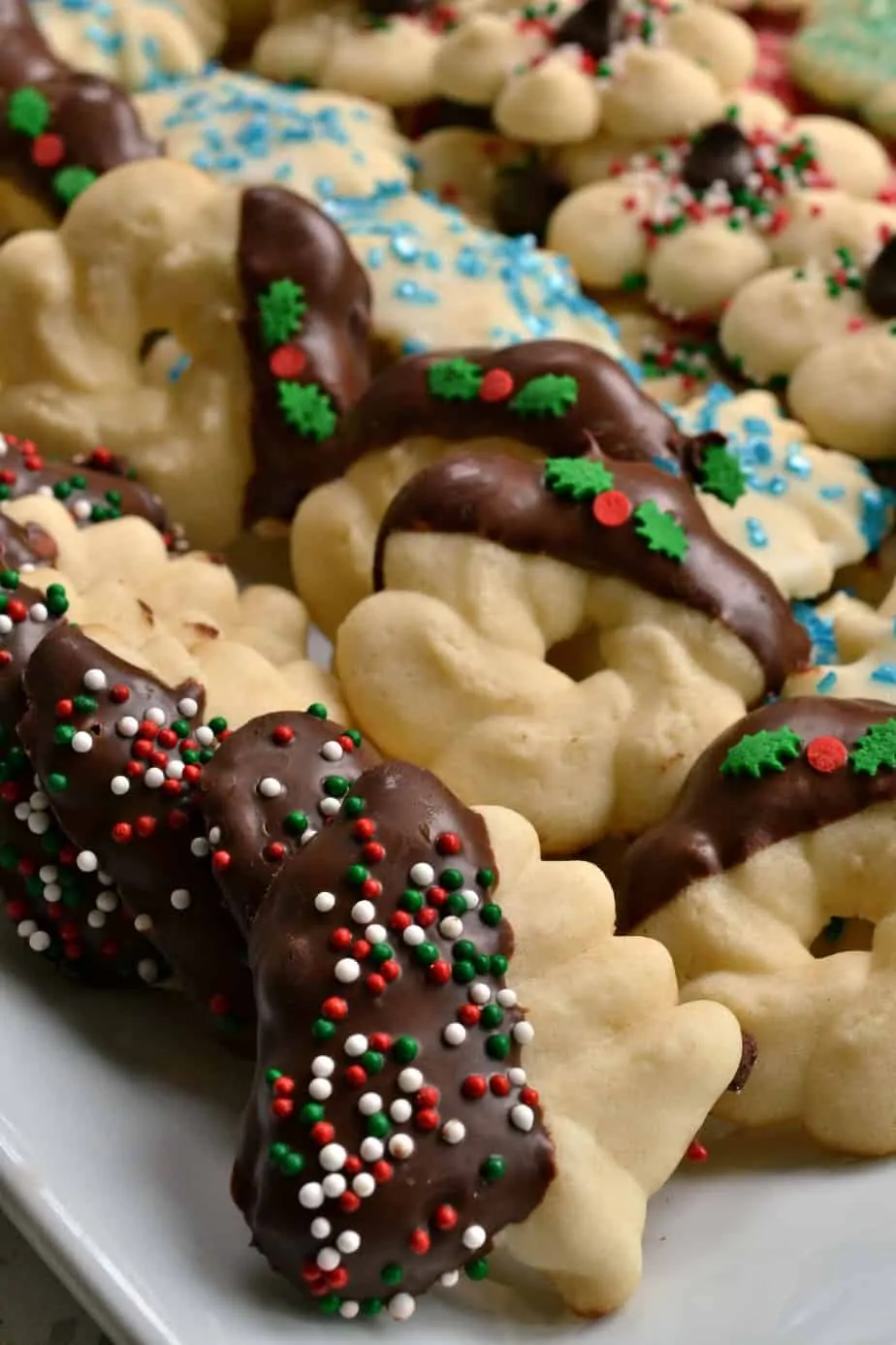 Spritz Cookies are delicious, quick, easy and so fun to decorate.