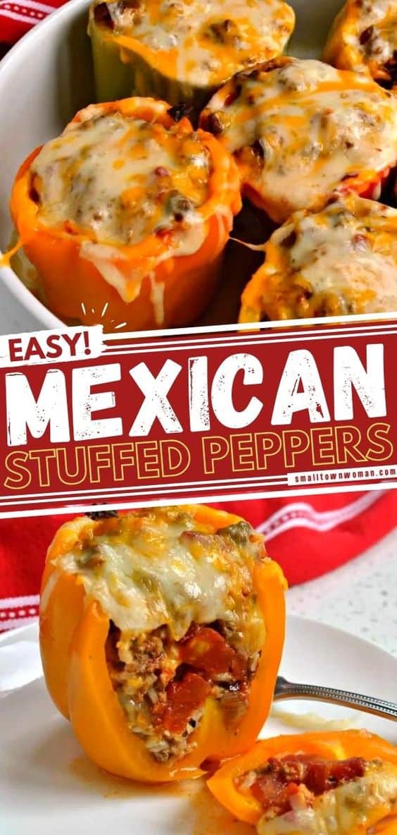 Mexican Stuffed Peppers Recipe | Small Town Woman