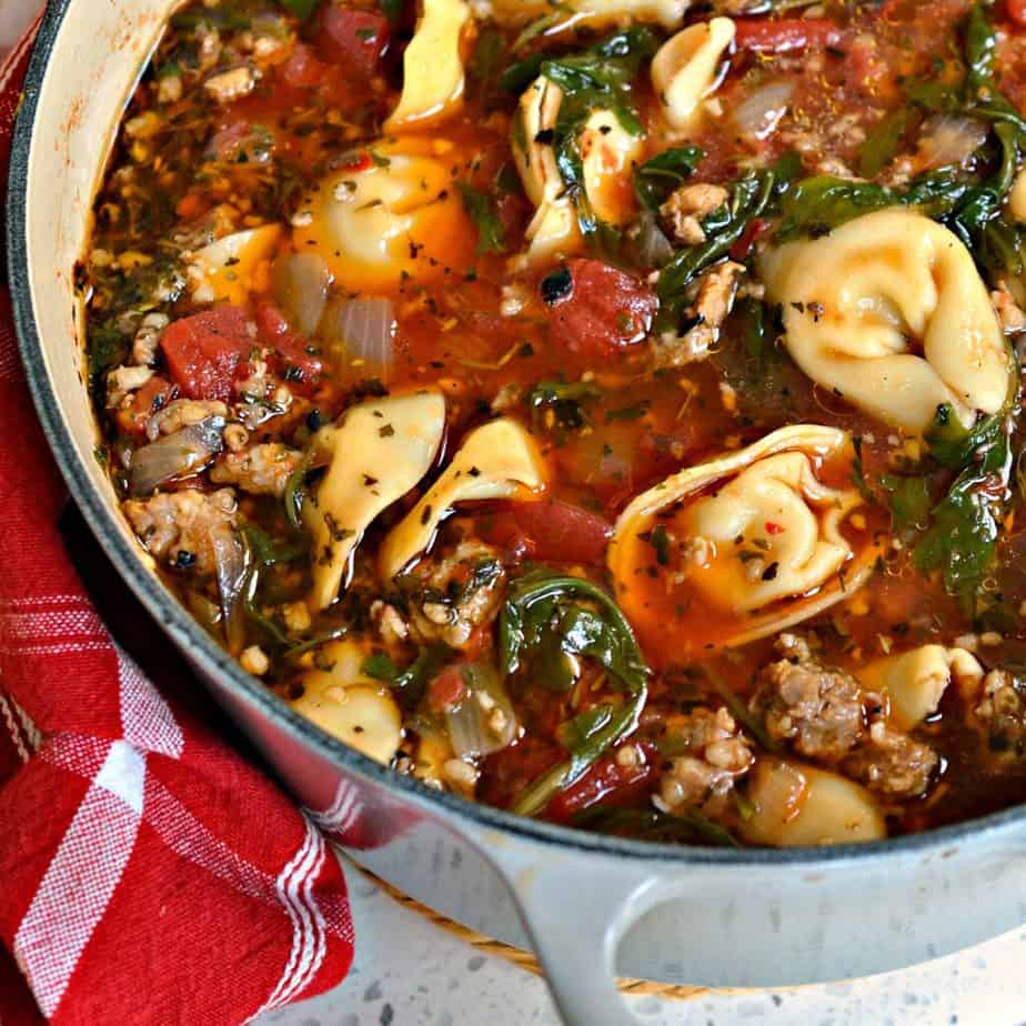 Creamy Alfredo Lasagna Soup - Small Town Woman