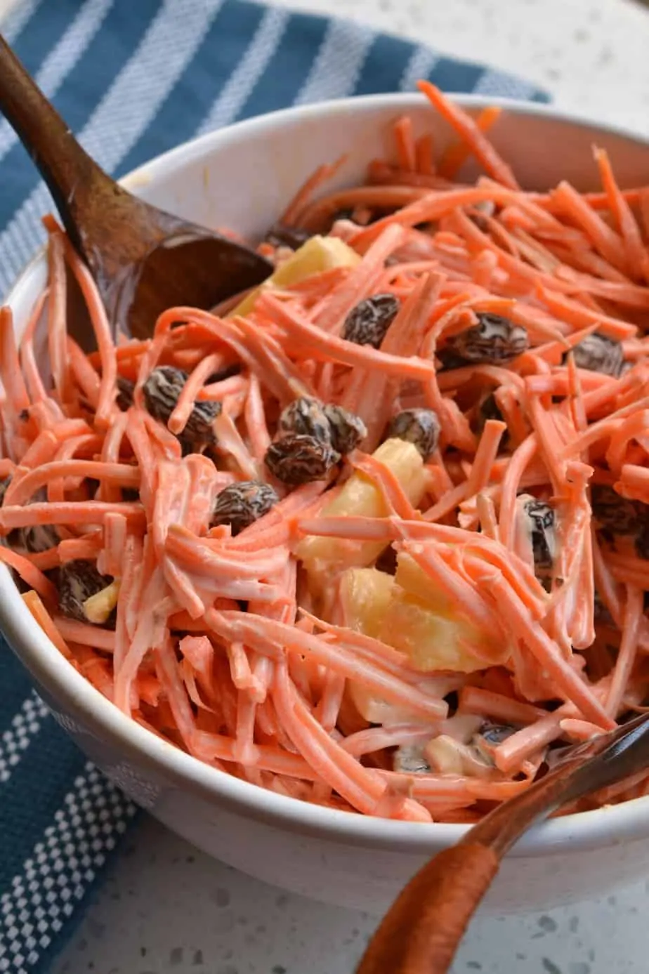 You are going to love this delectable Carrot Salad made in just a few minutes with seven easy ingredients.