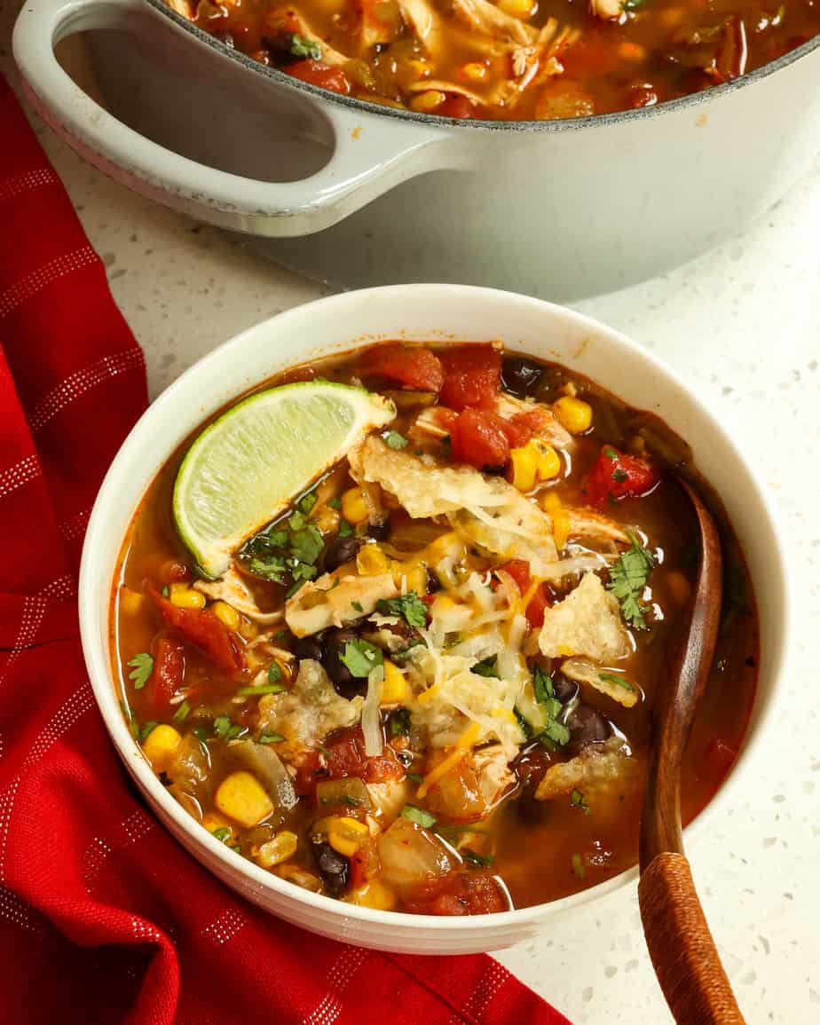 Slow Cooker Chicken Tortilla Soup: No Precooking