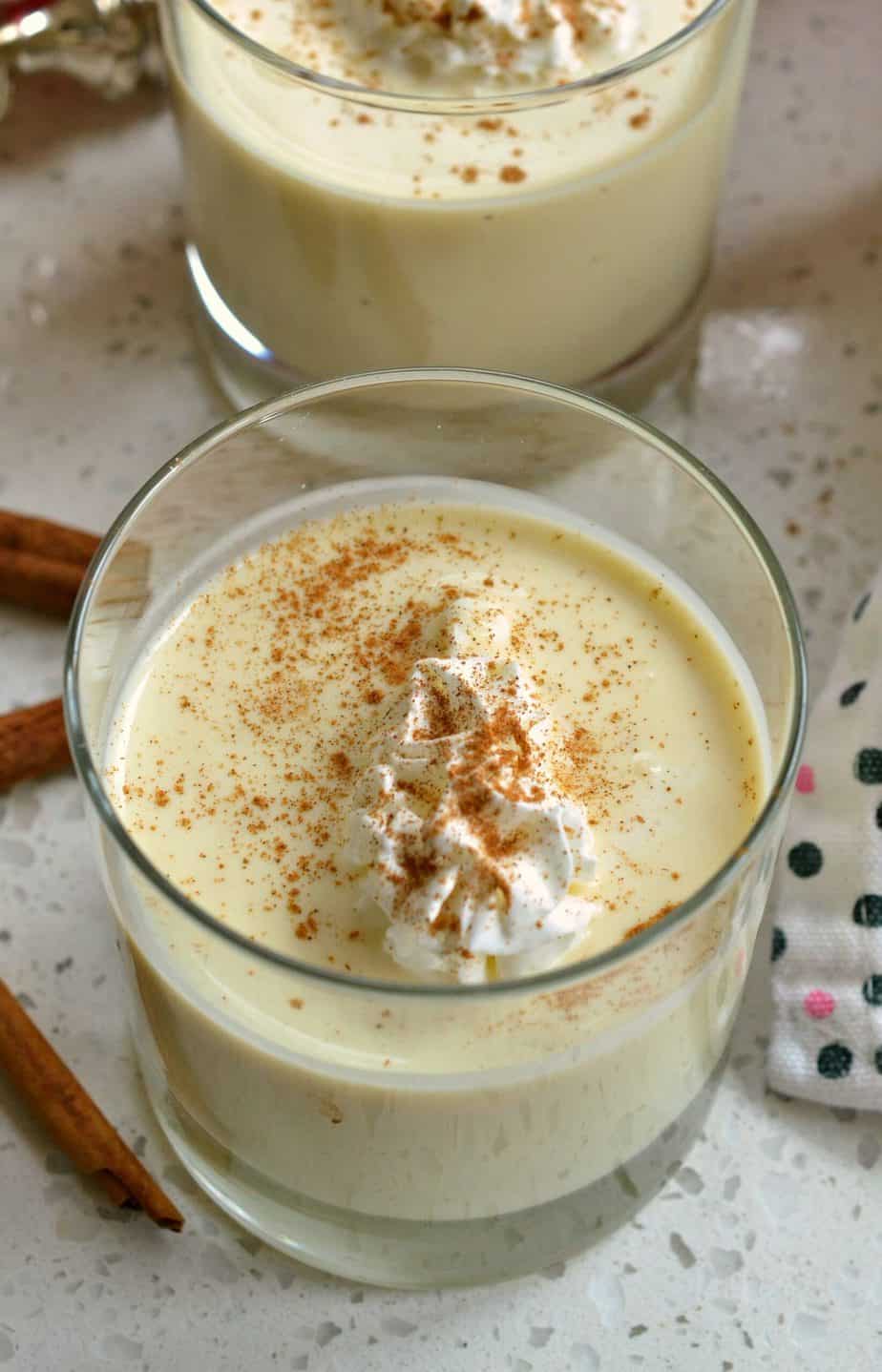 This delectable Homemade Eggnog tastes so much better than store bought. 