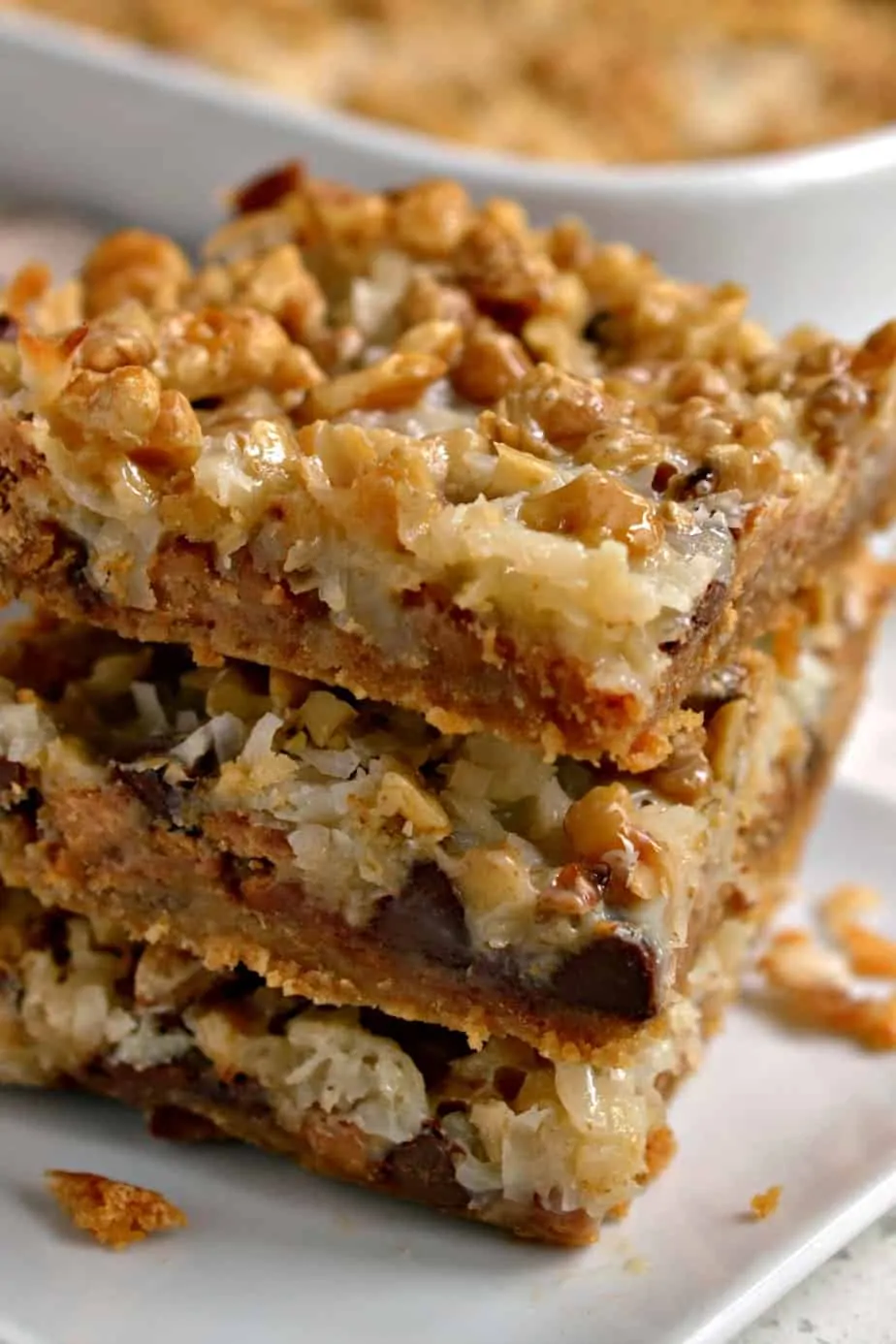 Scrumptious Magic Cookie Bars can be prepped and ready to go into the oven in less than five minutes  