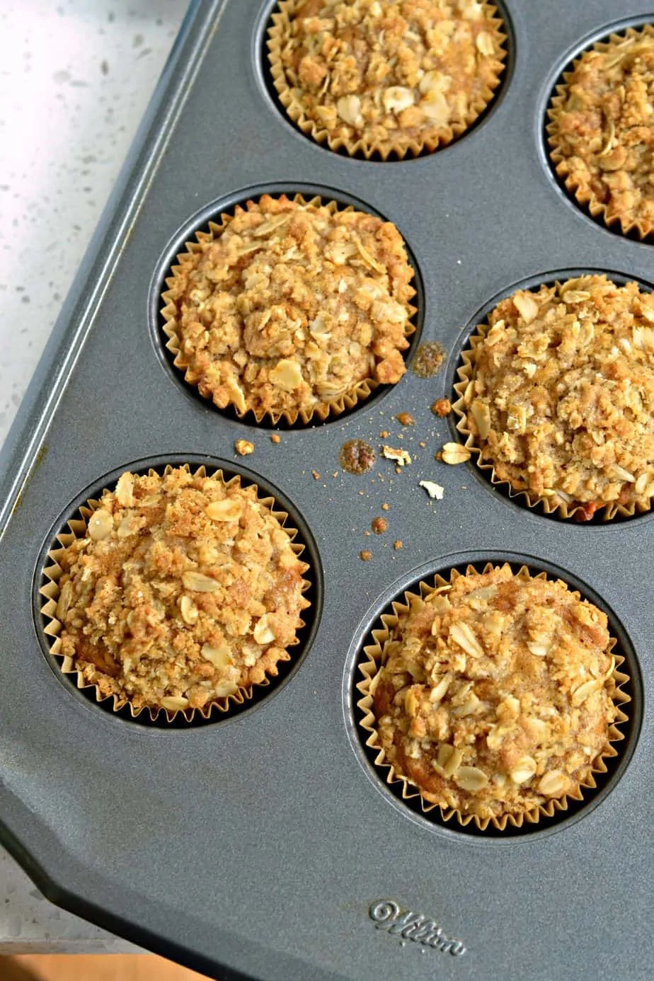 Oatmeal Muffins are the perfect on the go breakfast and snack with old fashioned rolled oats, orange zest and cinnamon. 