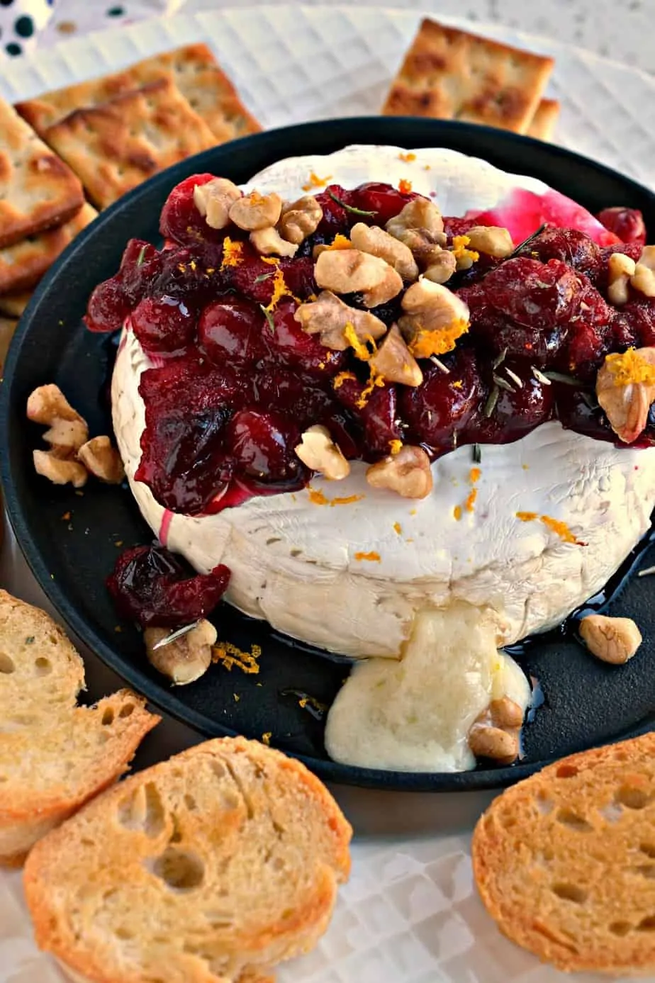 Never in the history of appetizers has there been a more elegant or easier recipe than this Baked Brie with cranberries.