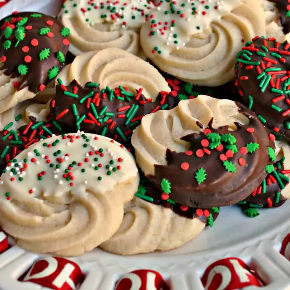These delectable Butter Cookies are one of my all time favorite Christmas Cookies. 