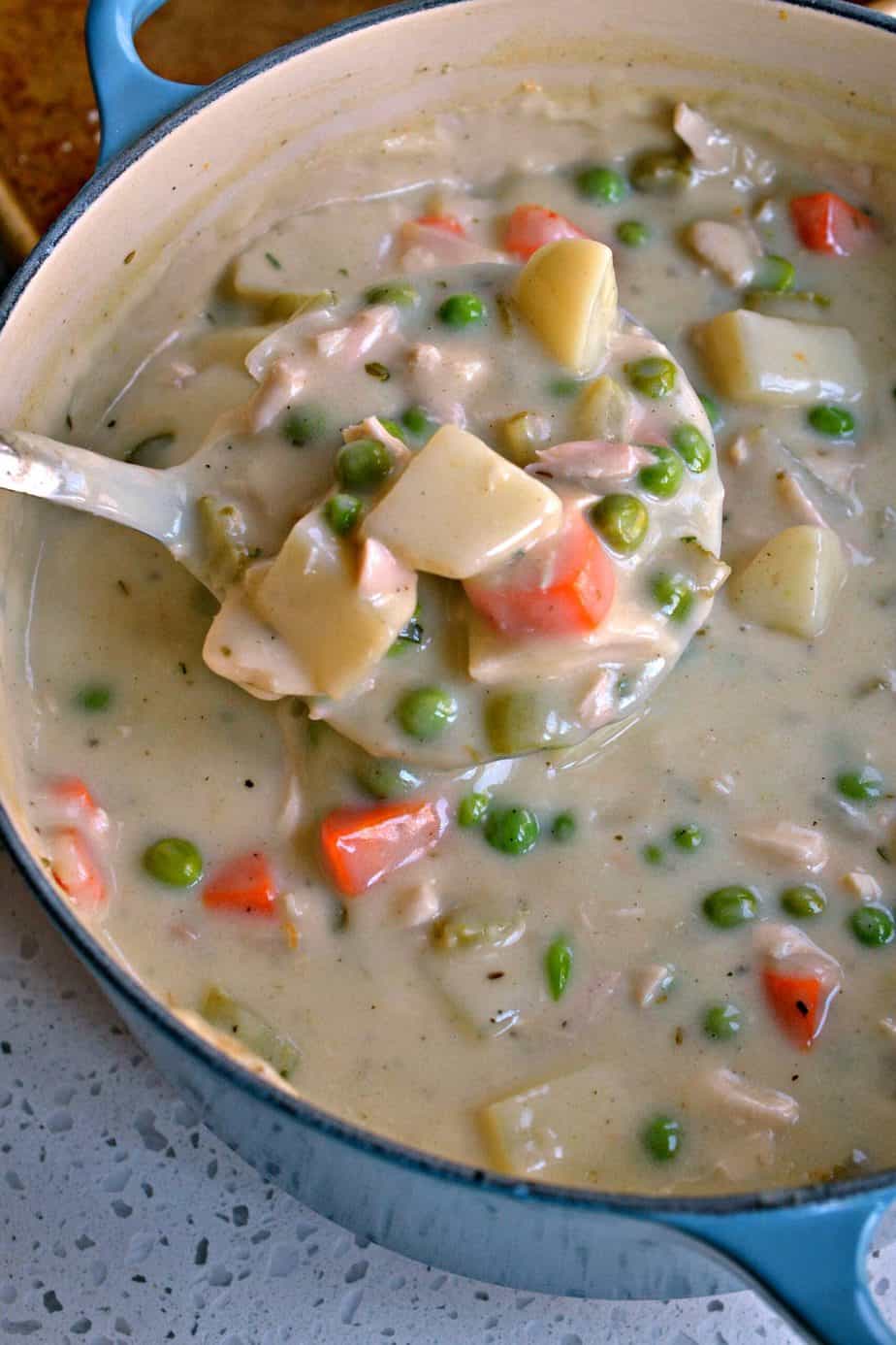 This Chicken Pot Pie Soup is the ultimate comfort meal bringing back great memories of the meals that Grandma used to make. 