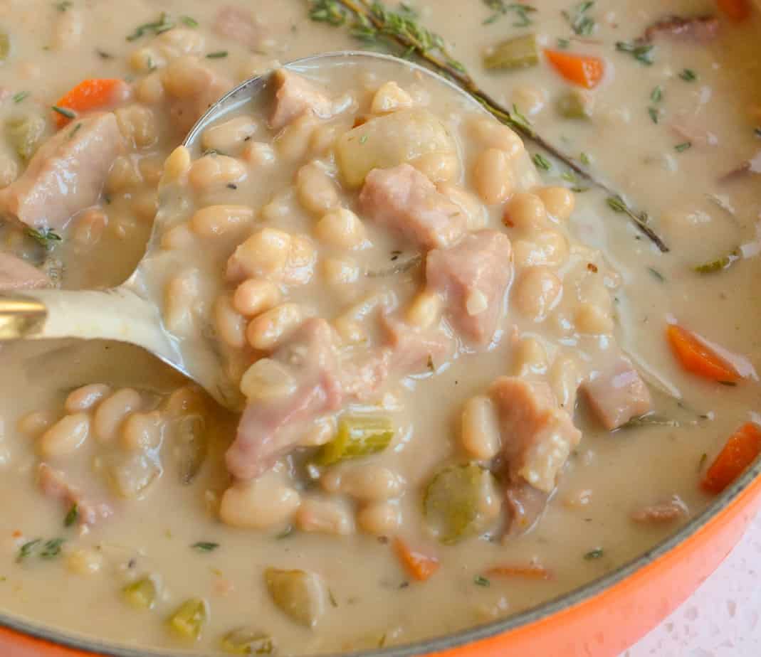 Slow Cooker Ham and Beans - Southern Bite