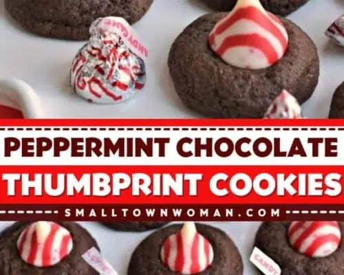 Peppemint Chocolate Thumbprint Cookies
