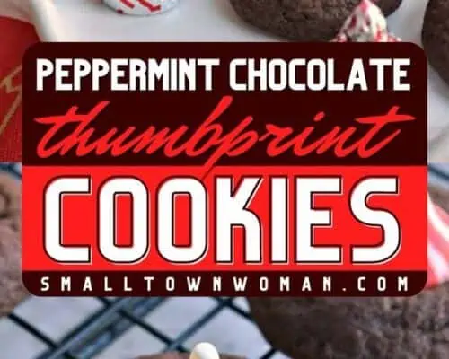 Peppemint Chocolate Thumbprint Cookies