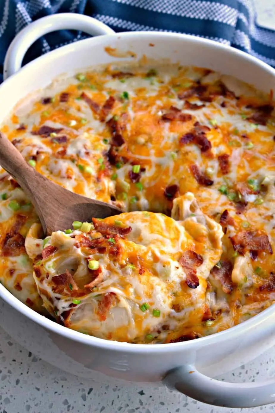 This easy to make cheesy casserole is comfort food at its best. 