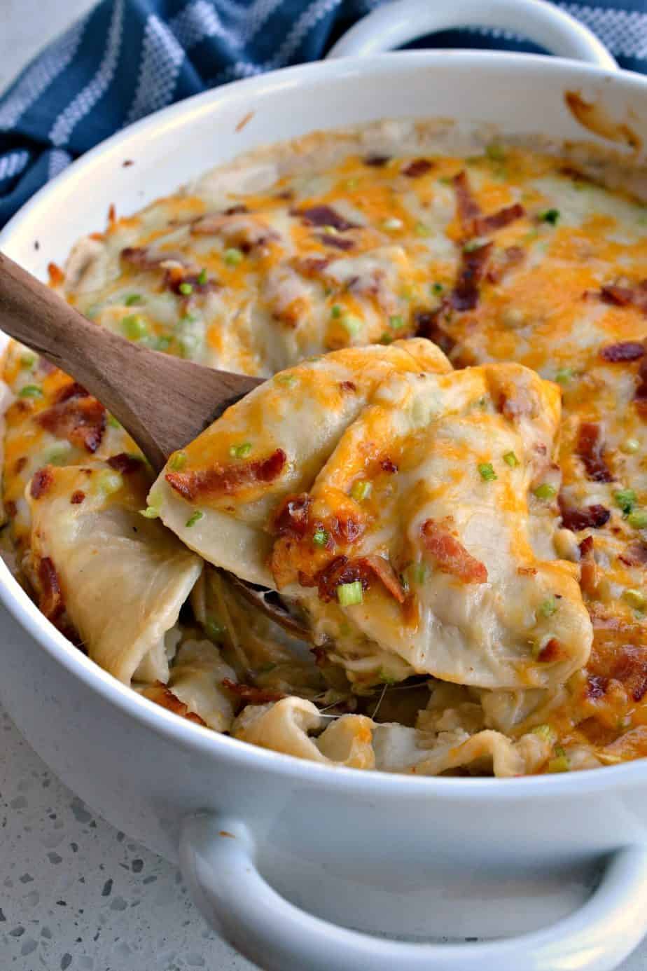 Cheesy pierogi casserole small town woman