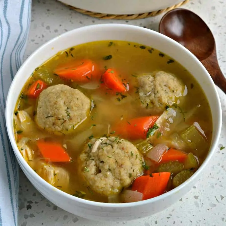 This Matzo Ball Soup is always tasty with simple down to earth ingredients.