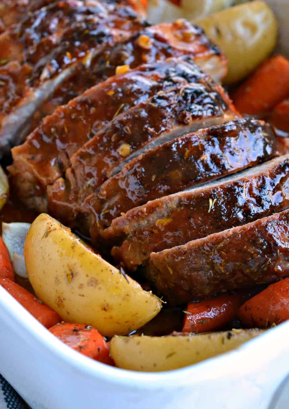 This Pork Loin Roast is always a welcome meal and I love to serve this for Sunday supper.