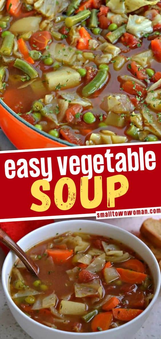 Easy Vegetable Soup | Small Town Woman