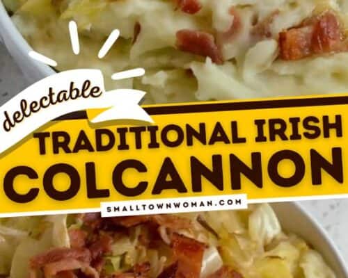 Traditional Irish Colcannon ( Mashed Potatoes and Cabbage)