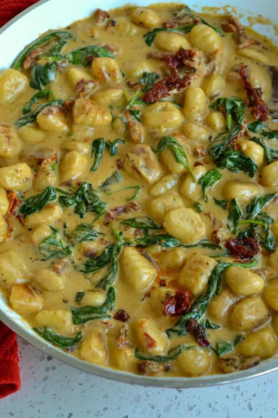 This Gnocchi Pasta is one of our favorite meals and is made on the stovetop in one easy skillet in less than thirty minutes. 