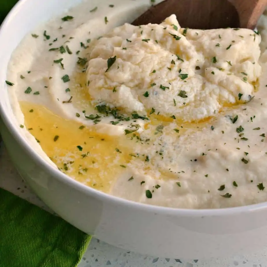 Serve Cauliflower Mash in place of mashed potatoes with all your favorite beef, chicken, pork and fish recipes,