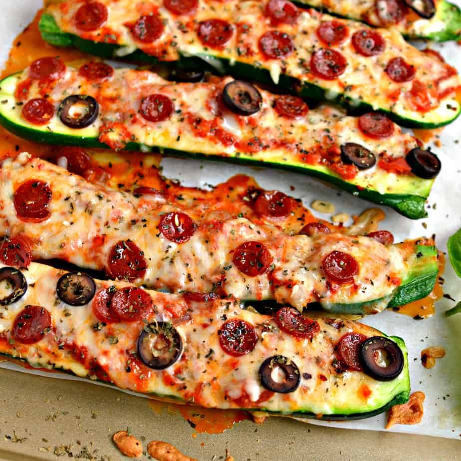 Pizza Stuffed Zucchini Boats come together quickly, are family friendly and make for quite a satisfying meal.  