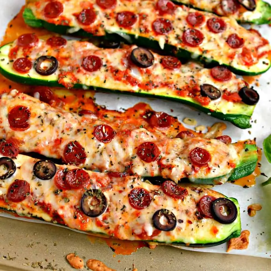 Pizza Stuffed Zucchini Boats come together quickly, are family friendly and make for quite a satisfying meal.  
