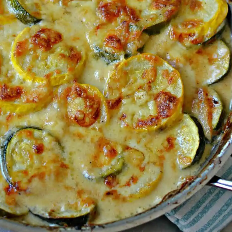 Zucchini and Yellow Squash Au Gratin