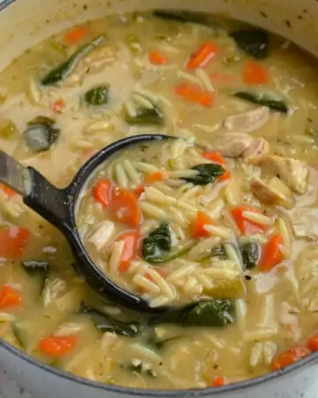 Lemon Chicken Orzo Soup