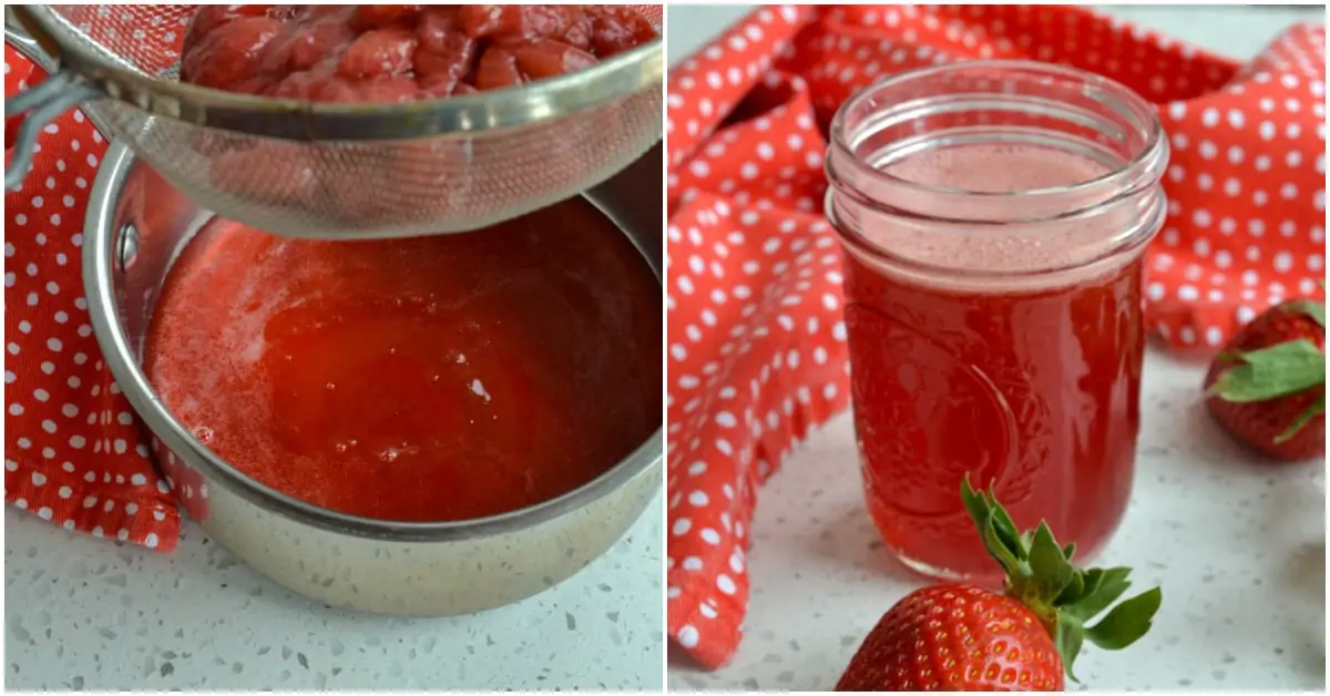 Homemade strawberry syrup is a cinch to make