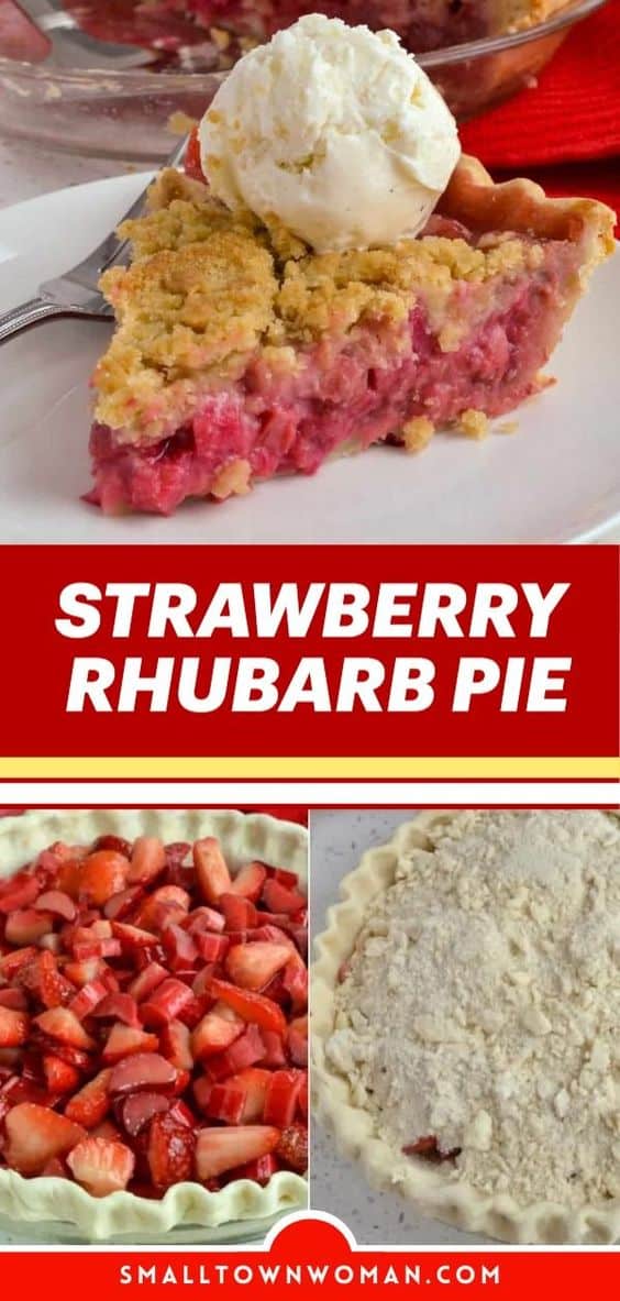 Strawberry Rhubarb Pie Recipe Small Town Woman