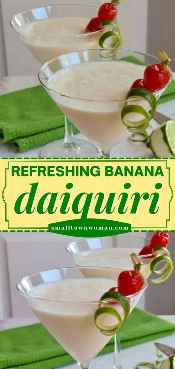 Frozen Banana Daiquiri Made Easy in the Blender Small Town Woman