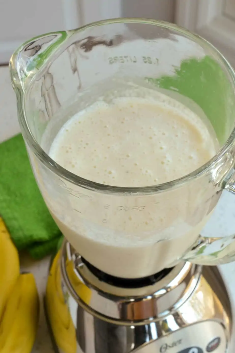 The frozen banana cocktails are made easy in a blender. 