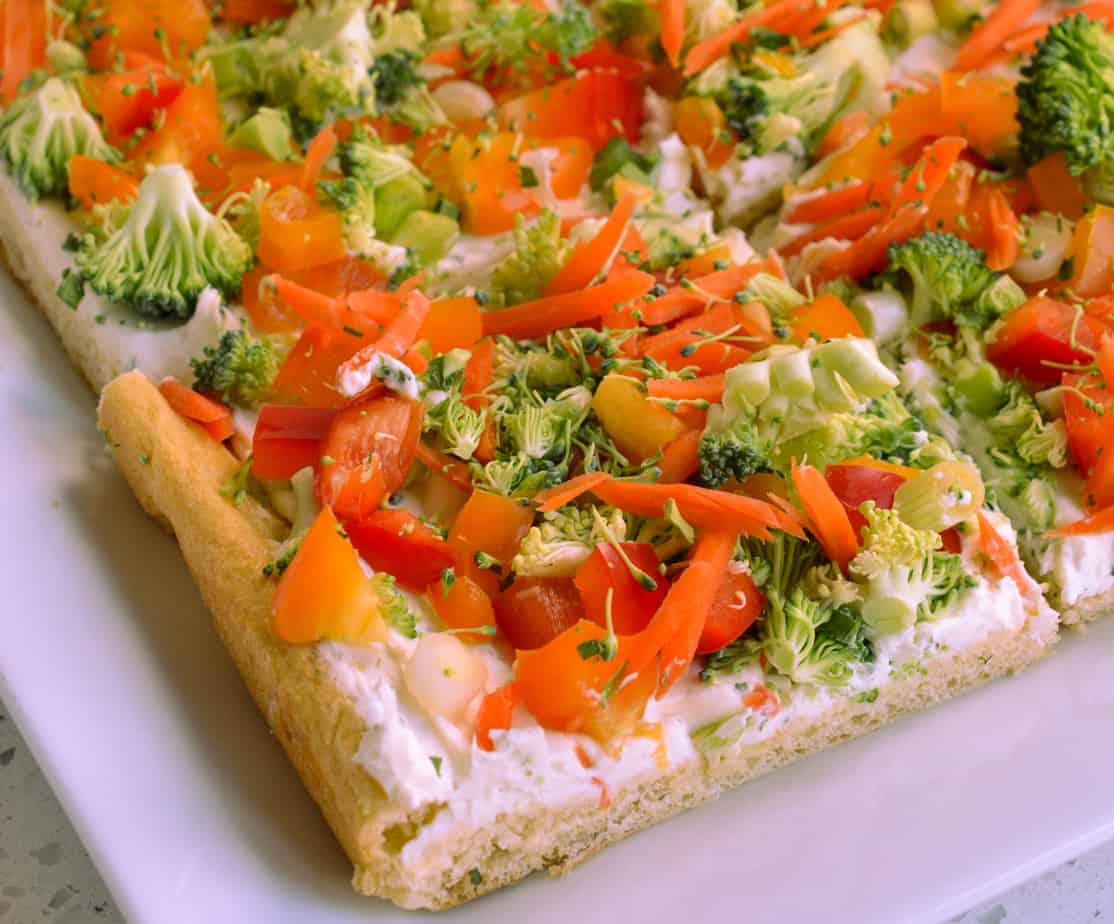 Healthy Vegetable Pizza Appetizer Recipe - Tutor Suhu