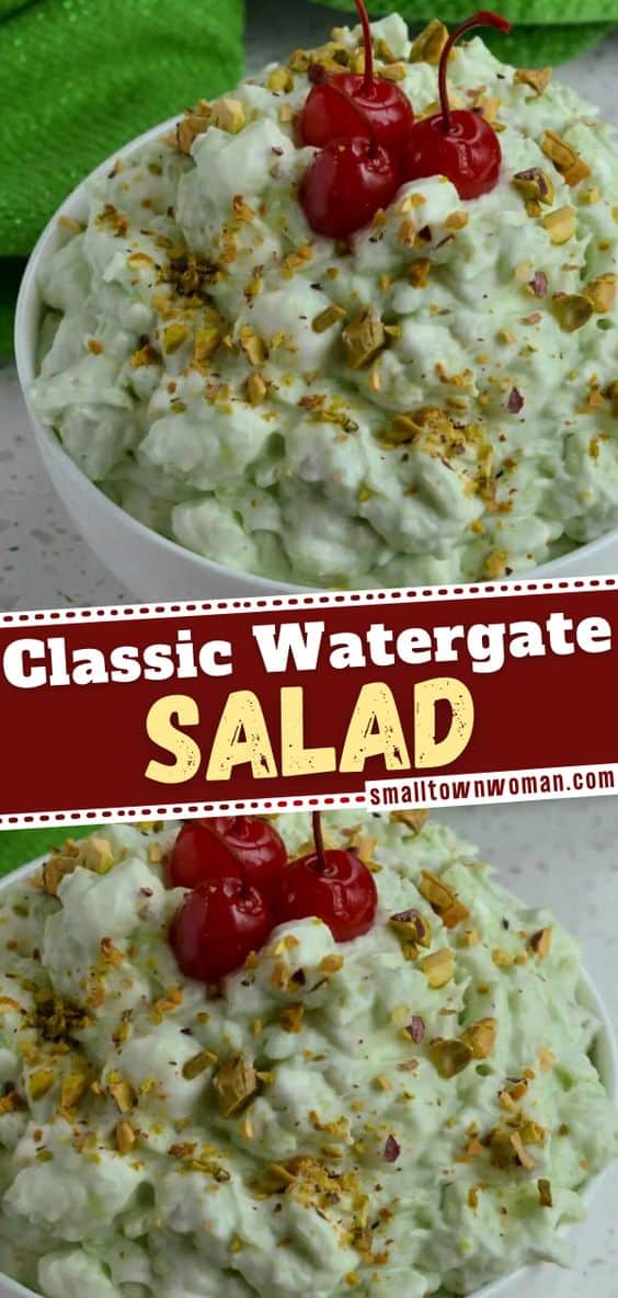 Classic Watergate Salad (Pistachio Fluff) | Small Town Woman
