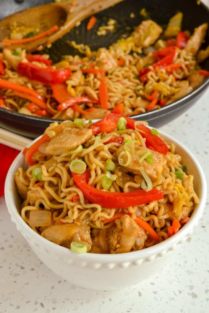 Chicken Yakisoba with Crisp Stir Fried Vegetables Small Town Woman
