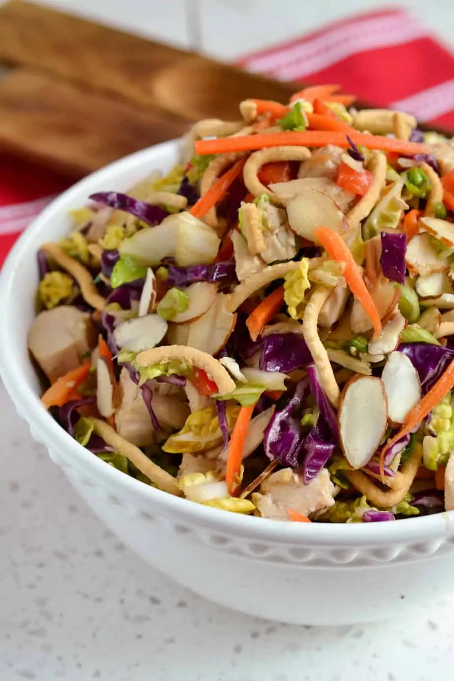 A bowl of Chinese Chicken Salad