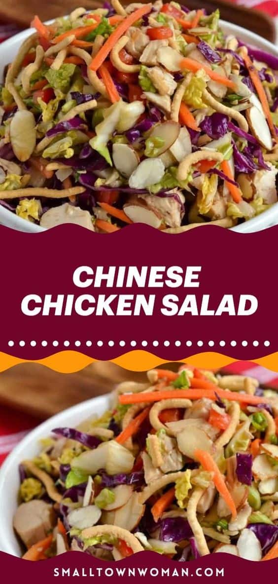 Chinese Chicken Salad with Asian Dressing | Small Town Woman