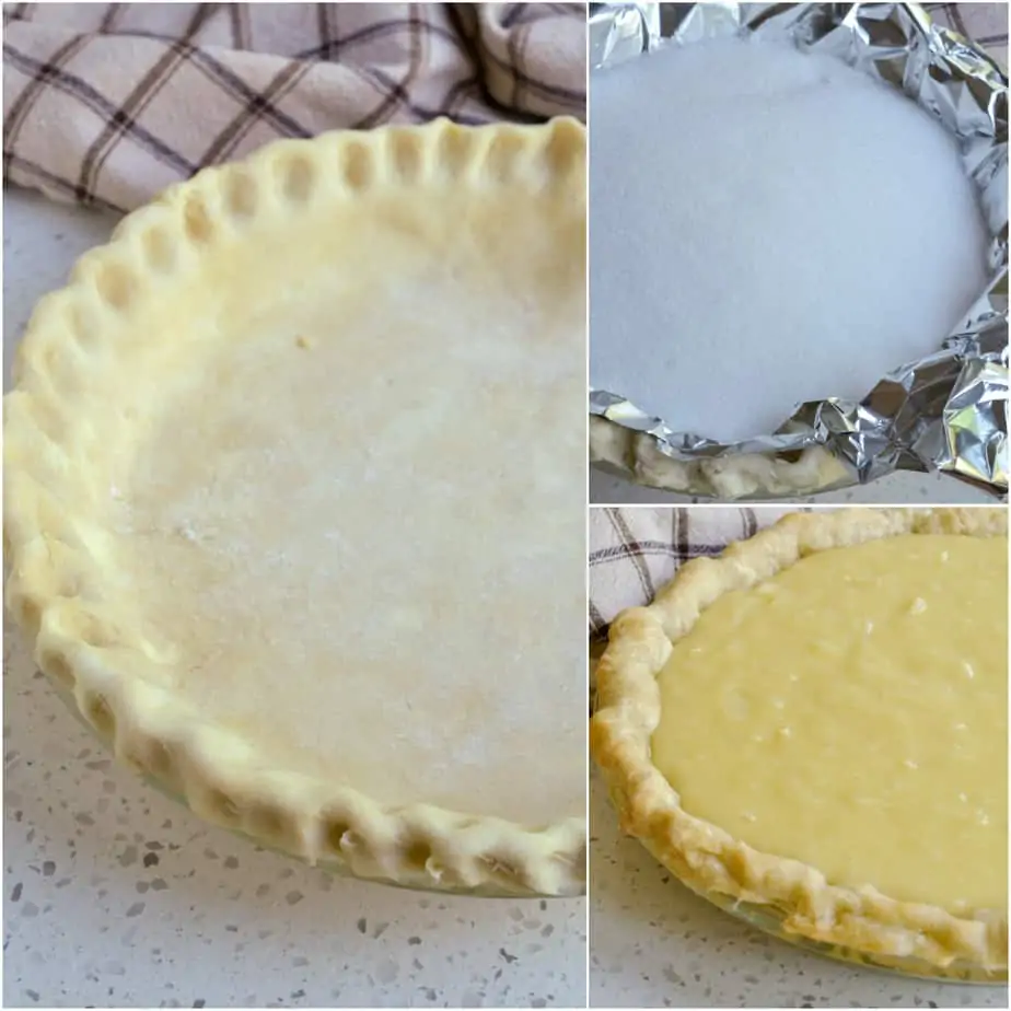 There are several steps to making a coconut cream pie. 