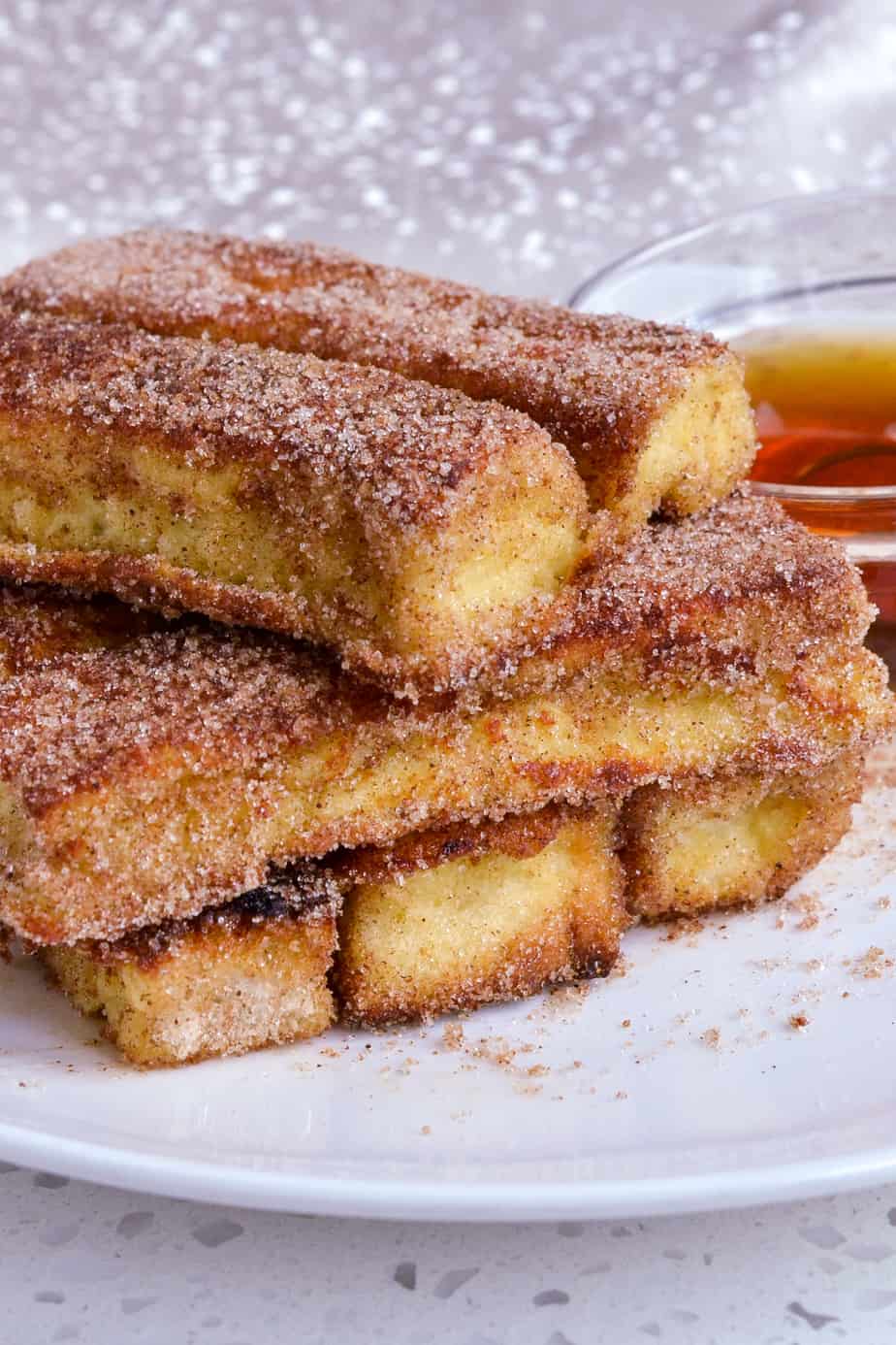 French Toast Sticks with pure maple syrup.