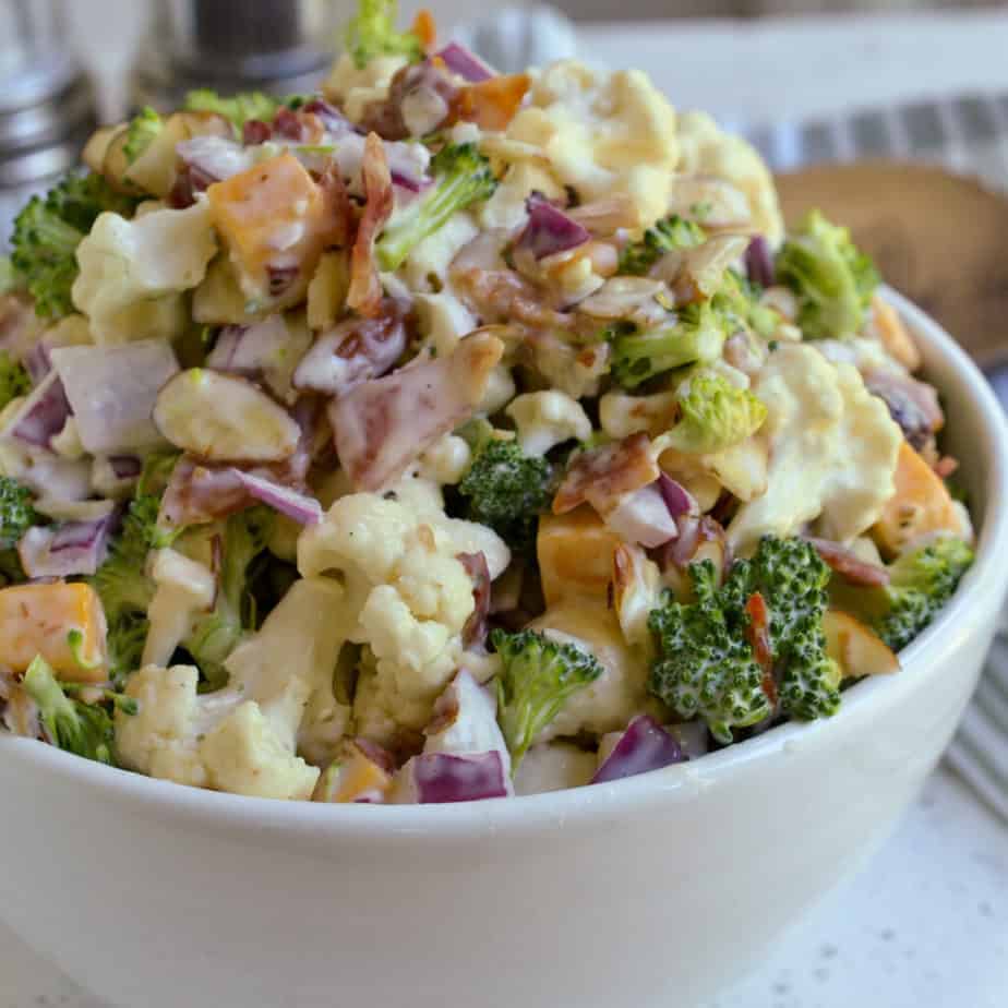 Broccoli Cauliflower Salad