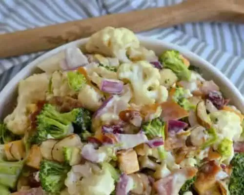 Broccoli and Cauliflower Salad