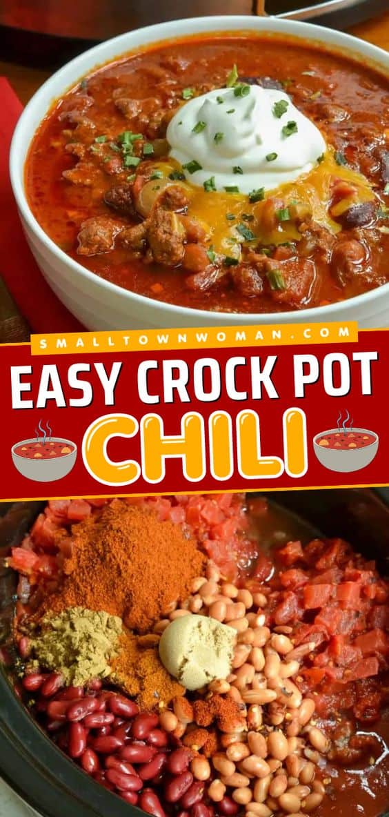 Easy Crock Pot Chili Recipe Small Town Woman