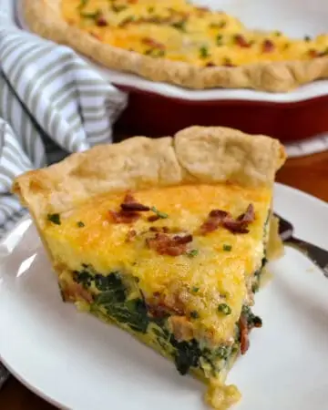 Spinach Quiche with Bacon