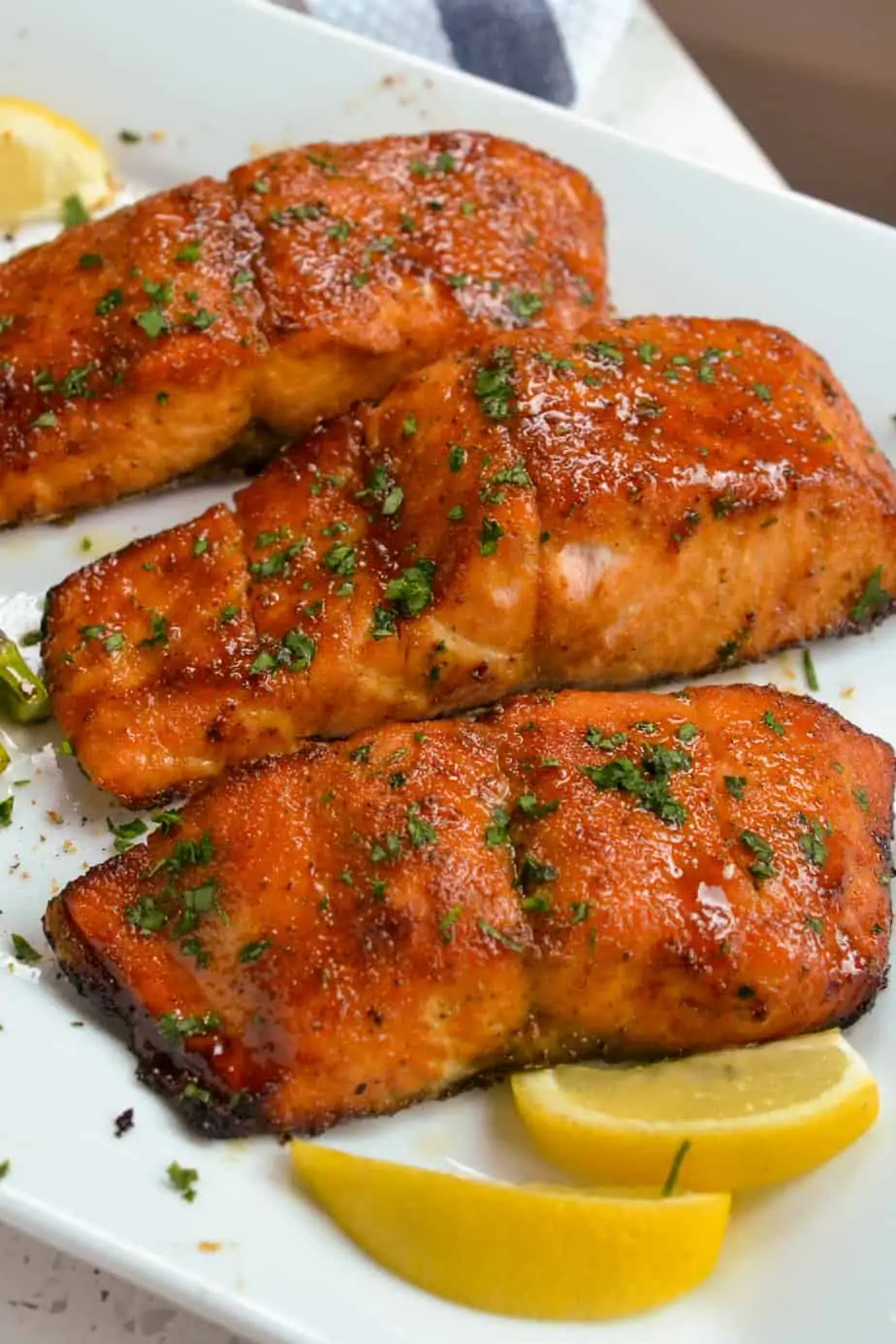 This delectable and easy Air Fryer Salmon recipe with eight simple ingredients is a cinch to make, and it cooks up in about ten minutes, bursting with flavor, moist, and tender.